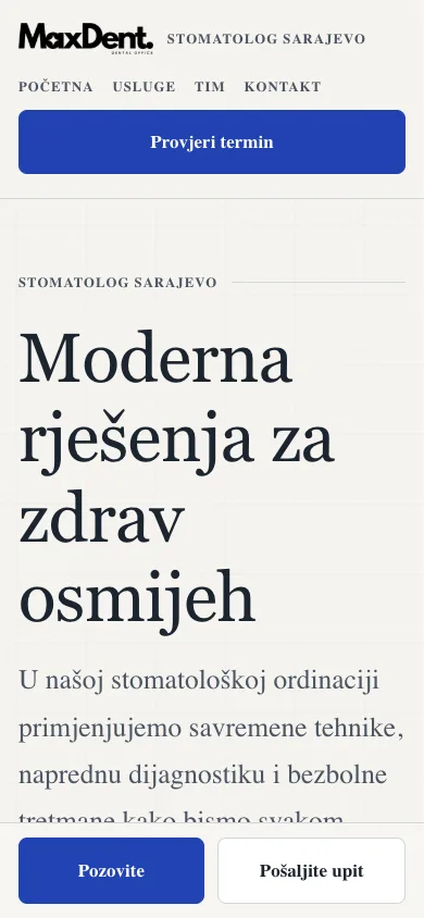 MaxDent · Ordinacija na prvi pogled